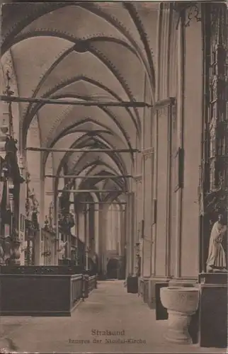 Stralsund - Inneres der Nicolai-Kirche - ca. 1935