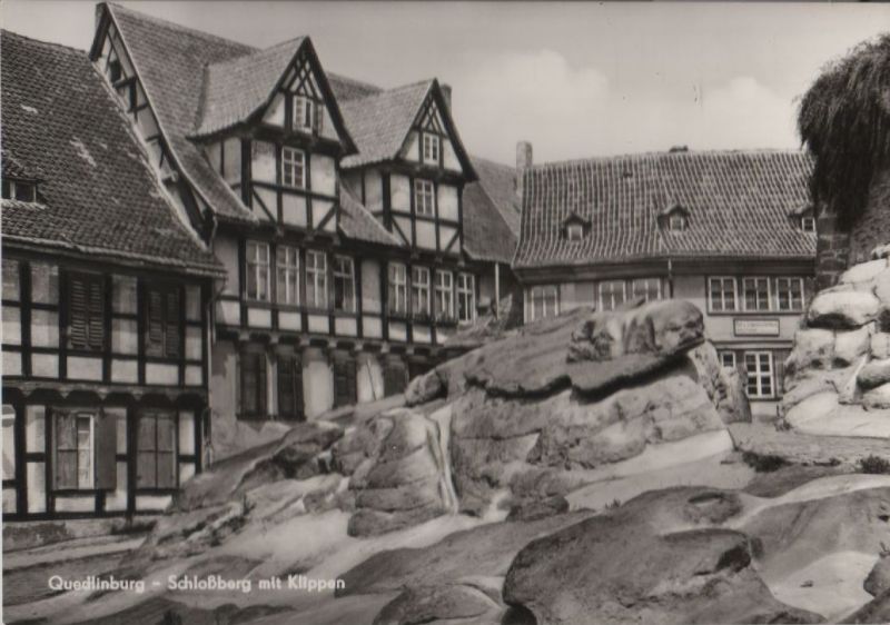 Quedlinburg Schloßberg mit Klippen 1976 Nr. 0045538