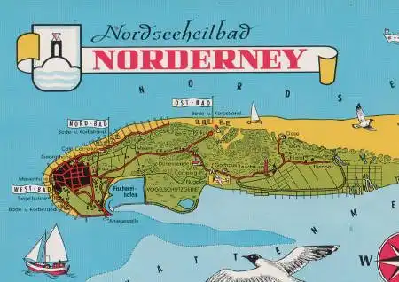 Norderney - Karte - ca. 1975