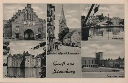 Flensburg - u.a. Deutsches Haus - ca. 1955