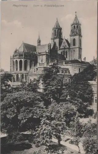 Magdeburg - Dom und Präsidialgarten - ca. 1935