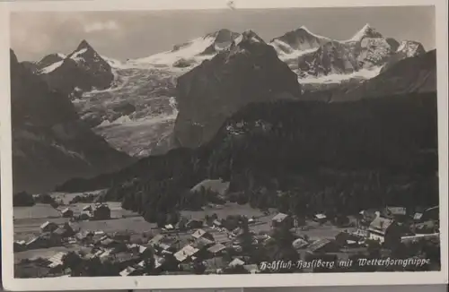 Schweiz - Schweiz - Hasliberg - Hohfluh mit Wetterhorngruppe - ca. 1955