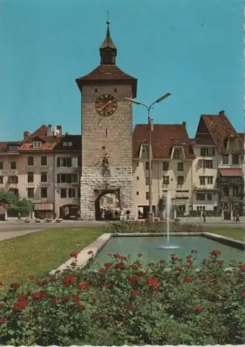 Schweiz - Schweiz - Solothurn - Amtshausplatz und Bieltor - ca. 1975