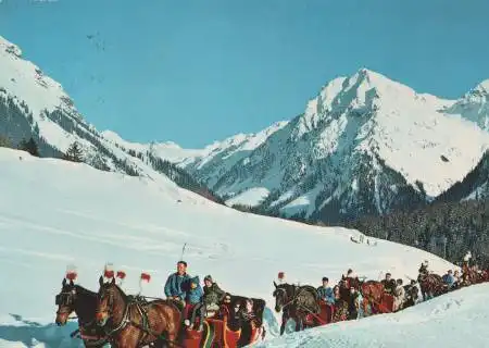 Schweiz - Schweiz - Klosters-Monbiel - Pferde-Schlittenfahrt - 1980