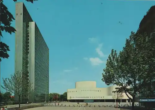 Düsseldorf - Schauspielhaus mit Thyssen-Hochhaus - 1980