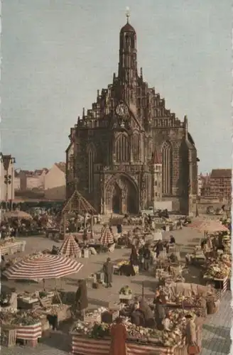 Nürnberg - Hauptmarkt und Frauenkirche - 1960