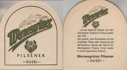 Bierdeckel Sonderform - Wernesgrüner