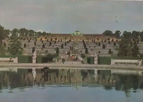 Potsdam, Sanssouci - Schloß mit Terrasse - 1964