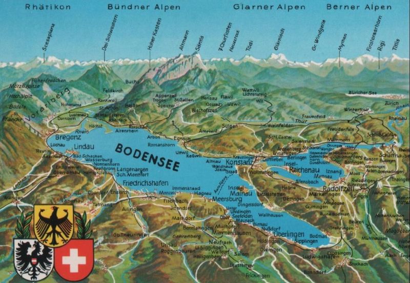 Bodensee - Übersichtskarte - 1995 Nr. 0106283 - oldthing