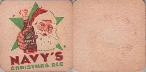 Bierdeckel quadratisch - Navy Christmas Ale