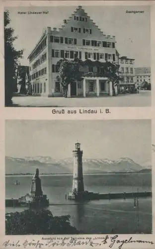 Lindau - u.a. Aussicht von der Terrasse des Lindauer Hof - 1929