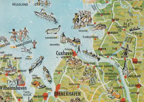 Nordniedersachsen - Nordseeküste, Karte - 1977