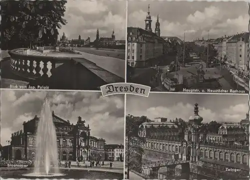 Dresden - u.a. Hauptstr. und Neustädter Rathaus - 1959