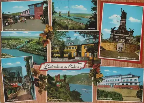 Rüdesheim - u.a. Talstation der Seilbahn - ca. 1980