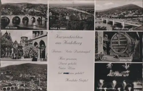 Heidelberg - u.a. Großes Faß - 1955