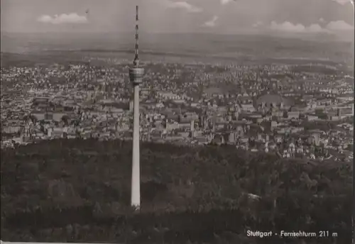 Stuttgart - Fernsehturm, Luftbild - 1966