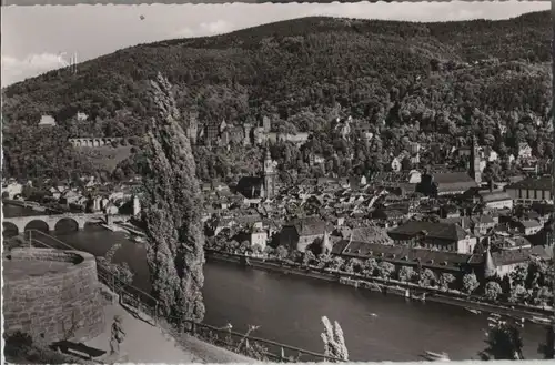 Heidelberg - Blick aus dem Philosophengarten - ca. 1960