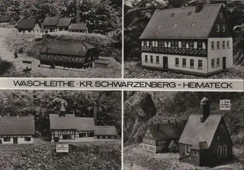 Grünhain-Beierfeld, Waschleithe - Heimateck, u.a. Modell der Kirche - 1978