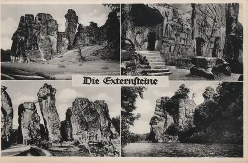 Horn-Bad Meinberg, Exeernsteine - 4 Teilbilder - ca. 1955