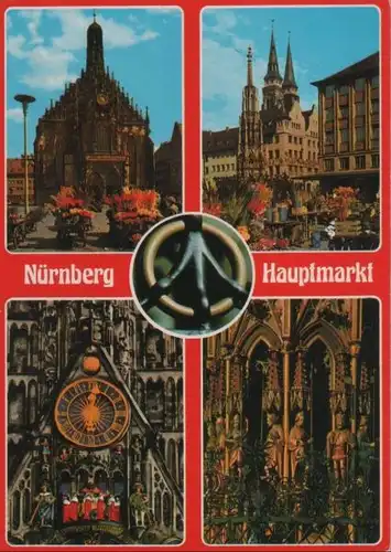 Nürnberg - Hauptmarkt, u.a. Frauenkirche - 1988