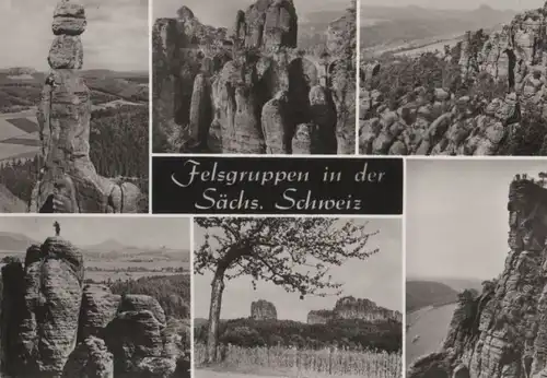 Sächsische Schweiz - Felsgruppen, u.a. Basteifelsen - 1983