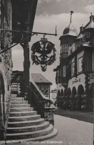 Goslar - Rathaustreppe und Kaiserworth - 1959