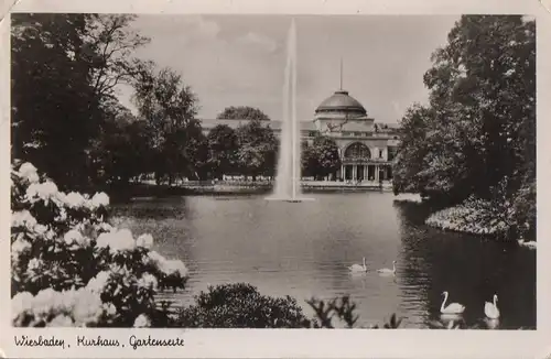 Wiesbaden - Kurhaus, Gartenseite - 1954