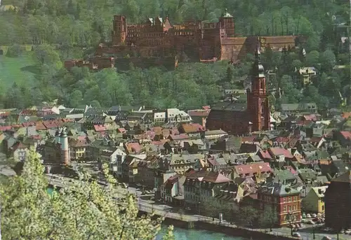 Heidelberg - Blick auf Stadt und Schloss - 1979