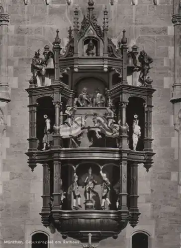 München - Glockenspiel am Rathaus - ca. 1960