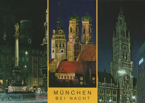 München bei Nacht u.a. Mariensäule - ca. 1985
