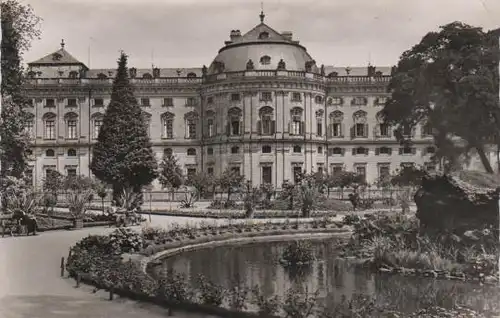 Würzburg - Residenz, Gartenseite - 1957