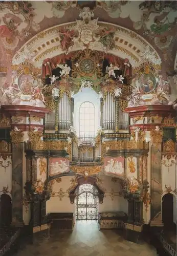 Österreich - Österreich - Wilhering - Stift, Blick auf die Orgelempore - ca. 1985