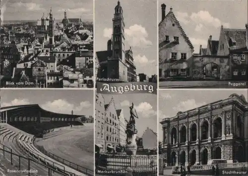Augsburg - u.a. Merkurbrunnen - 1961