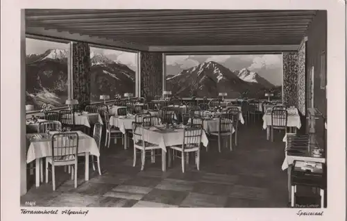 Allgäuer Alpen - Terrassenhotel Alpenhof, Speisesaal - 1953