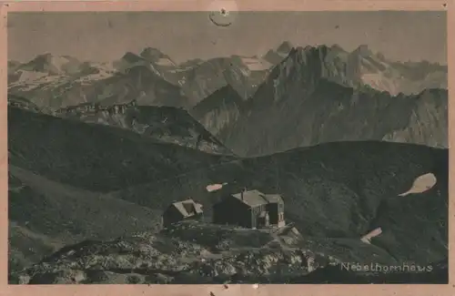 Allgäuer Alpen - Nebelhornhaus gegen Höfats - ca. 1955