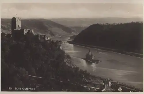 Kaub, Burg Gutenfels - ca. 1950