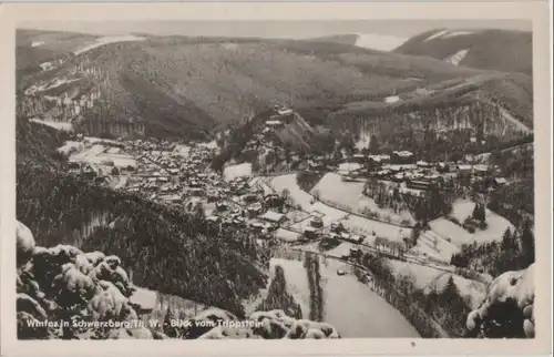 Schwarzburg - Winterblick vom Trippstein - 1955