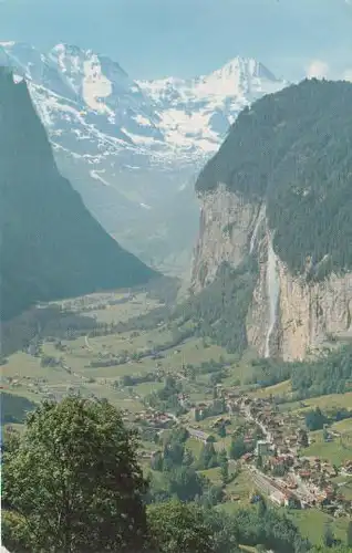Schweiz - Schweiz - Lauterbrunnen m. Grosshorn u. Breithorn - ca. 1965