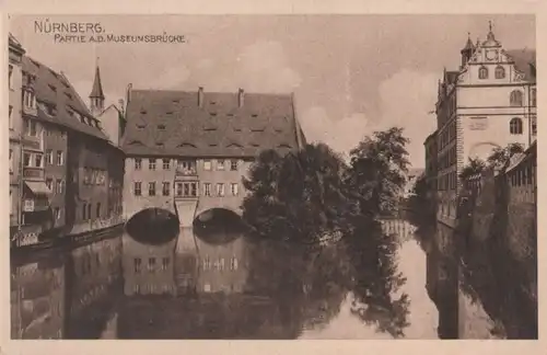 Nürnberg - Partie an der Museumsbrücke - ca. 1935