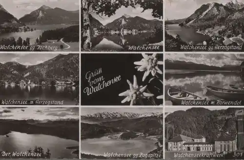Walchensee - u.a. gegen Zugspitze - ca. 1955