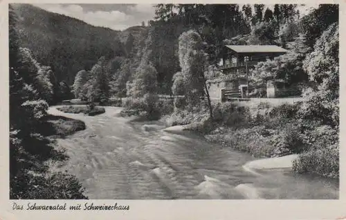 Schwarzburg - Schwarzatal mit Schweizerhaus - 1960