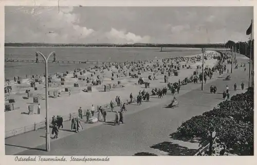 Lübeck-Travemünde - Strandpromenade - 1956