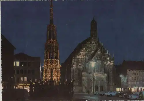 Nürnberg - Schöner Brunnen und Frauenkirche - 1963
