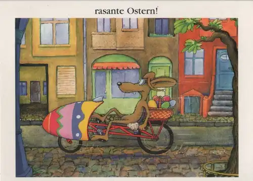 Rasante Ostern Fahrrad mit Ei