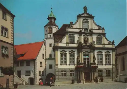 Wangen - Marktplatz mit Rathaus - ca. 1985