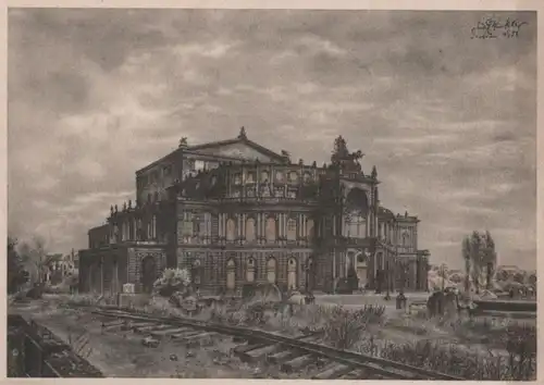 Dresden - Staatsoper, Semperbau - 1954