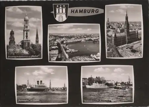 Hamburg - u.a. Hanseatic im Hafen - ca. 1960