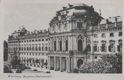Würzburg - Residenz Gartenseite - ca. 1955