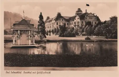 Bad Salzschlirf - Badehof mit Goldfischteich - ca. 1950