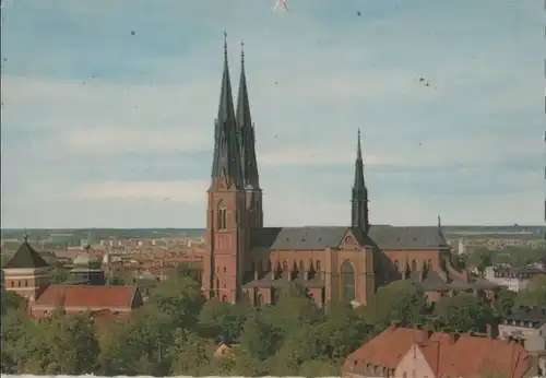 Schweden - Schweden - Uppsala - Domkyrkan fran Slotter - ca. 1970